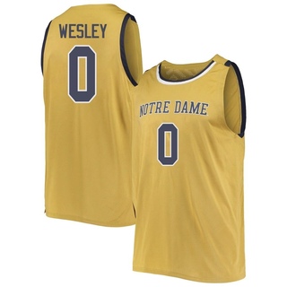 Blake Wesley Replica Gold Men's Notre Dame Fighting Irish Basketball Jerseys