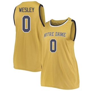 Blake Wesley Replica Gold Women's Notre Dame Fighting Irish Basketball Jerseys