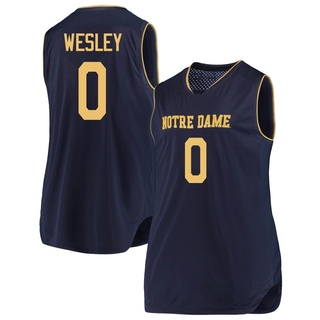 Blake Wesley Replica Gold Women's Notre Dame Fighting Irish Navy/ Basketball Jerseys