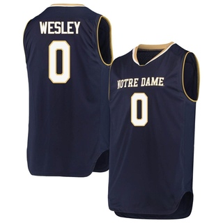 Blake Wesley Replica Navy Men's Notre Dame Fighting Irish Basketball Jerseys