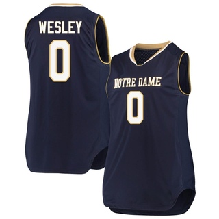 Blake Wesley Replica Navy Women's Notre Dame Fighting Irish Basketball Jerseys