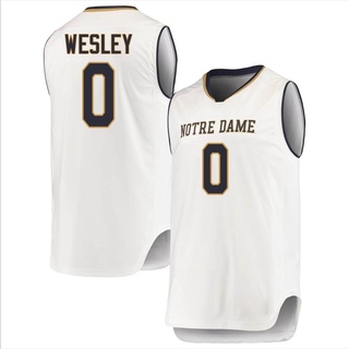 Blake Wesley Replica White Men's Notre Dame Fighting Irish Basketball Jerseys