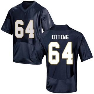 Joe Otting Game Navy Blue Men's Notre Dame Fighting Irish Football Jersey