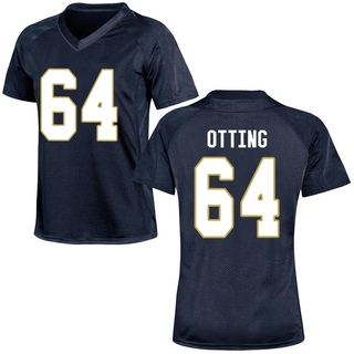 Joe Otting Game Navy Blue Women's Notre Dame Fighting Irish Football Jersey