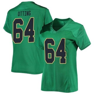 Joe Otting Replica Green Women's Notre Dame Fighting Irish Football Jersey