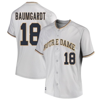 Simon Baumgardt Replica Gray Women's Notre Dame Fighting Irish Performance Baseball Jersey