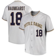 Simon Baumgardt Replica Gray Youth Notre Dame Fighting Irish Performance Baseball Jersey