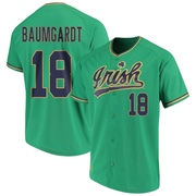 Simon Baumgardt Replica Green Youth Notre Dame Fighting Irish Performance Baseball Jersey