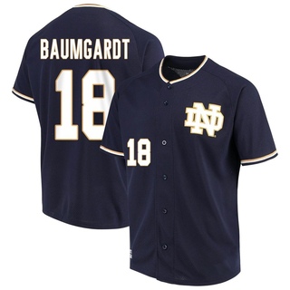 Simon Baumgardt Replica Navy Men's Notre Dame Fighting Irish Performance Baseball Jersey