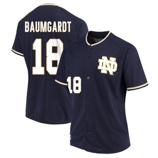 Simon Baumgardt Replica Navy Women's Notre Dame Fighting Irish Performance Baseball Jersey