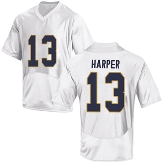 Thomas Harper Game White Men's Notre Dame Fighting Irish Football Jersey