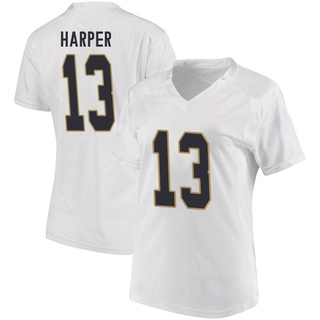 Thomas Harper Game White Women's Notre Dame Fighting Irish Football Jersey